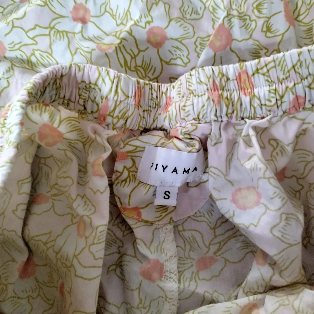 Piyama Elsie Sleep Set Cotton poppies Print Sz S - Picture 5 of 7